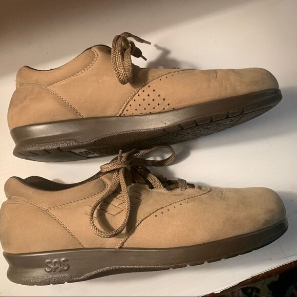SAS Tree Time Brown Lace Up Suede Comfort Shoes - Picture 5 of 9